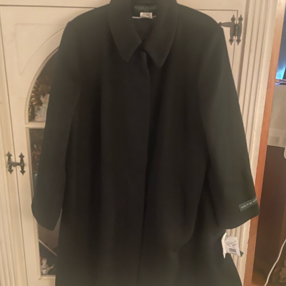 Harve Benard Classic Black Trench Coat